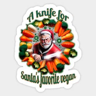 Santa is favorite vegan Sticker